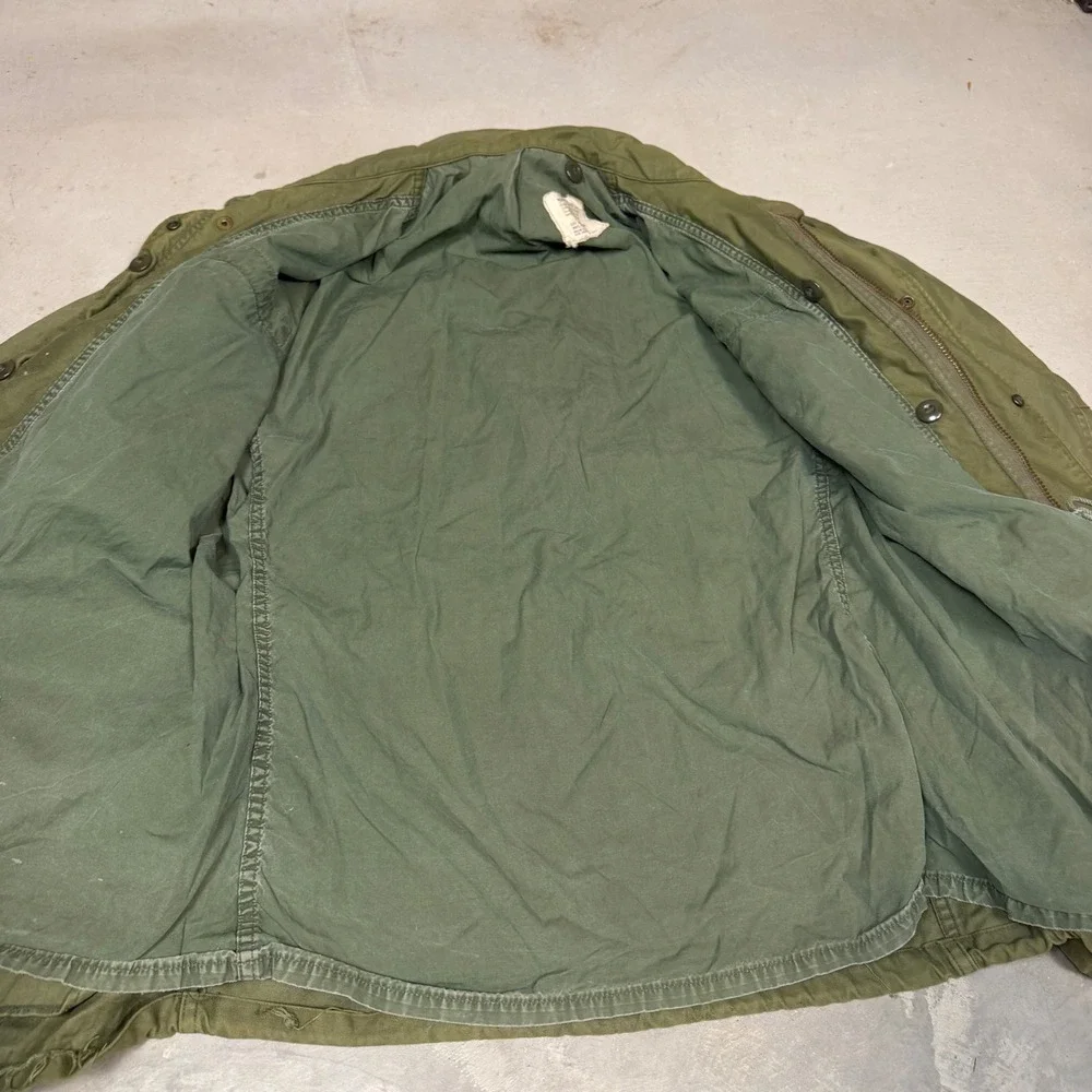 Vintage 70s Alpha Industries M-65 Field Jacket usgi Medium Regular Green vietnam
